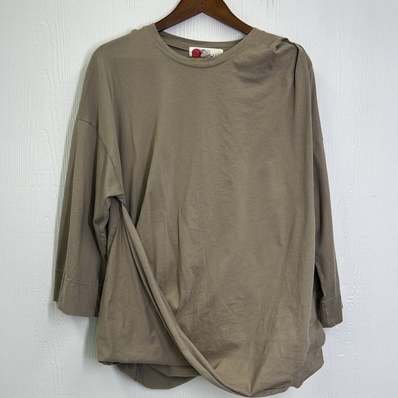 Free People - Dallas Ground Coriander Long Sleeve Twisted Tunic Blouse Small - Picture 6 of 10